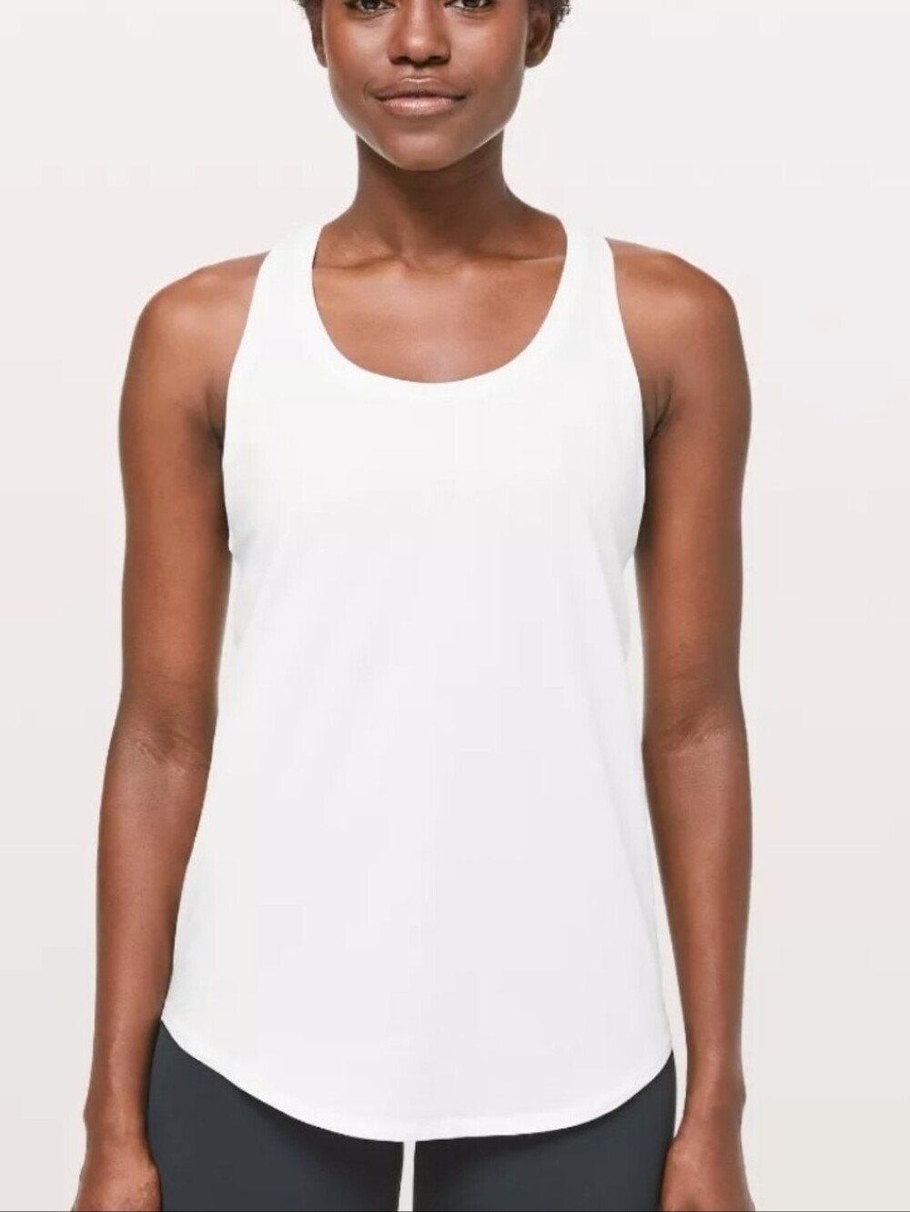 lululemon athletica White Scoop-Back Tank